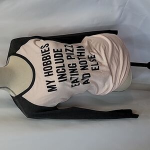 FREE* NWT URBAN HERITAGE Pizza Graphic Long Sleeve Baseball Shirt